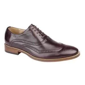 Image of Goor Mens 5 Eye Wing Capped Oxford Brogues (8 UK) (Oxblood)