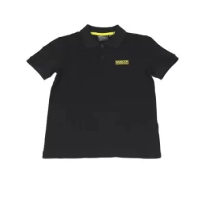 Image of Barbour International Kids Black Essential Polo Shirt