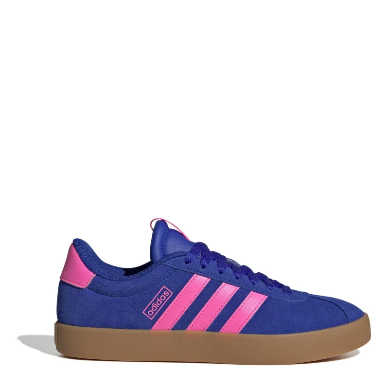 Image of adidas VL Court 3.0 Womens Blue/Pink/Gum female 6 (39.3)