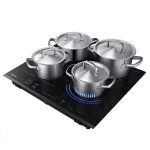 Image of Samsung NZ64N9777BK 60cm 4 Zone Induction Hob in Black Virtual Flame