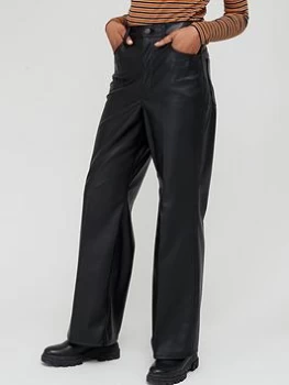 Image of Levis 70's PU Coated Flare Jean - Black, Size 28, Inside Leg 32, Women