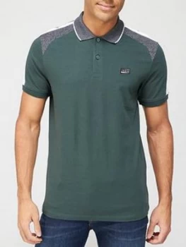 Image of Jack & Jones Thomas Colour Block Polo Shirt - Darkest Spruce