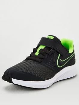 Image of Nike Star Runner 2 Childrens Trainers - Black/Green, Black/Green, Size 10