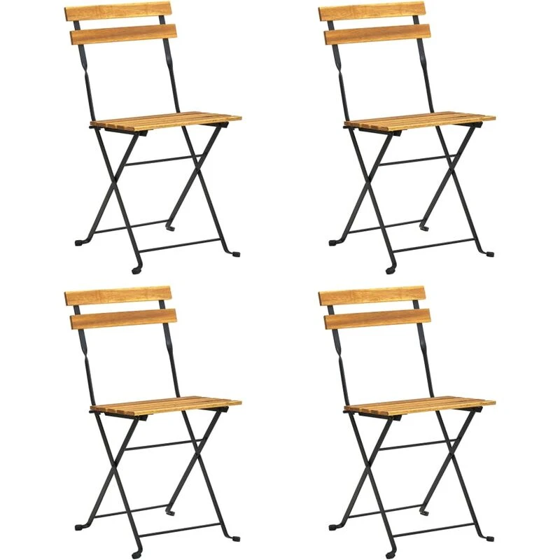 Image of VIDAXL Folding Bistro Chair 4 pcs Solid Acacia Wood vidaXL 8720286151860
