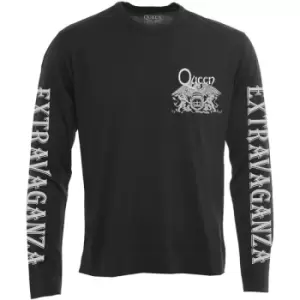 Image of Queen - Extravaganza Unisex Small Long Sleeved T-Shirt - Black