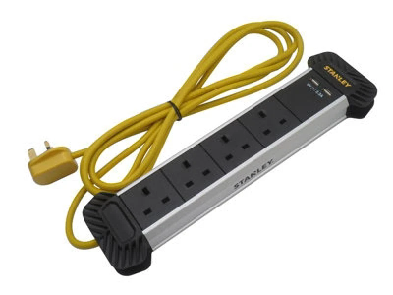 Image of Stanley 4-Gang + 2 USB Powerboard with Cable Management SXECFE2DHFE