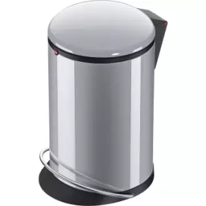 Image of Hailo HARMONY waste collector with pedal, HARMONY M, capacity 12 l, WxH 263 x 465 mm, silver