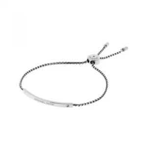 Image of Ladies Michael Kors Stainless Steel Logo Slider Bracelet