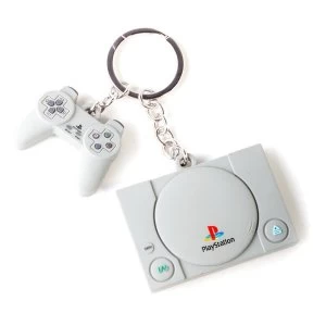 Image of Sony - Console & Controller Keychain - Grey