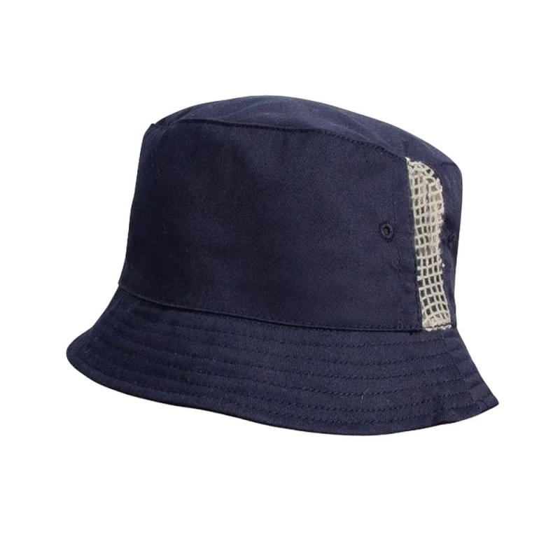 Image of Result Result Men Deluxe Washed Cotton Side Panels Bucket Hat in Navy Navy One Size Male 5063527209221