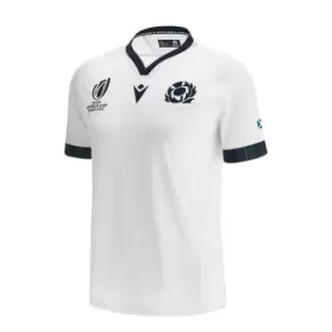 Image of Macron Scotland Rugby Away Shirt 2023 2024 Juniors - White