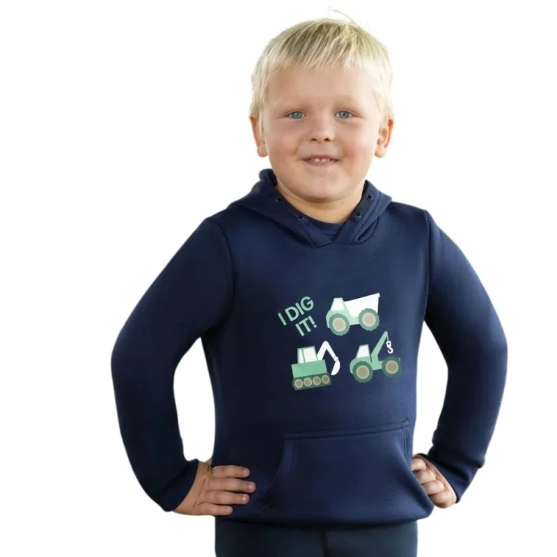 Image of Little Knight I Dig It Hoodie in Navy Size: 9-10 Years Navy Unisex 9-10 Years