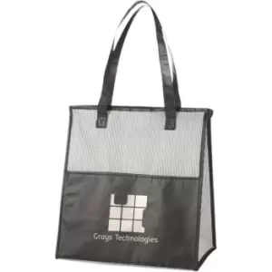 Image of Bullet Striped Shopper (One Size) (Black)