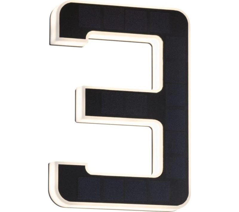 Image of PAULMANN Solar LED House Number Light - No. 3 4000870798447