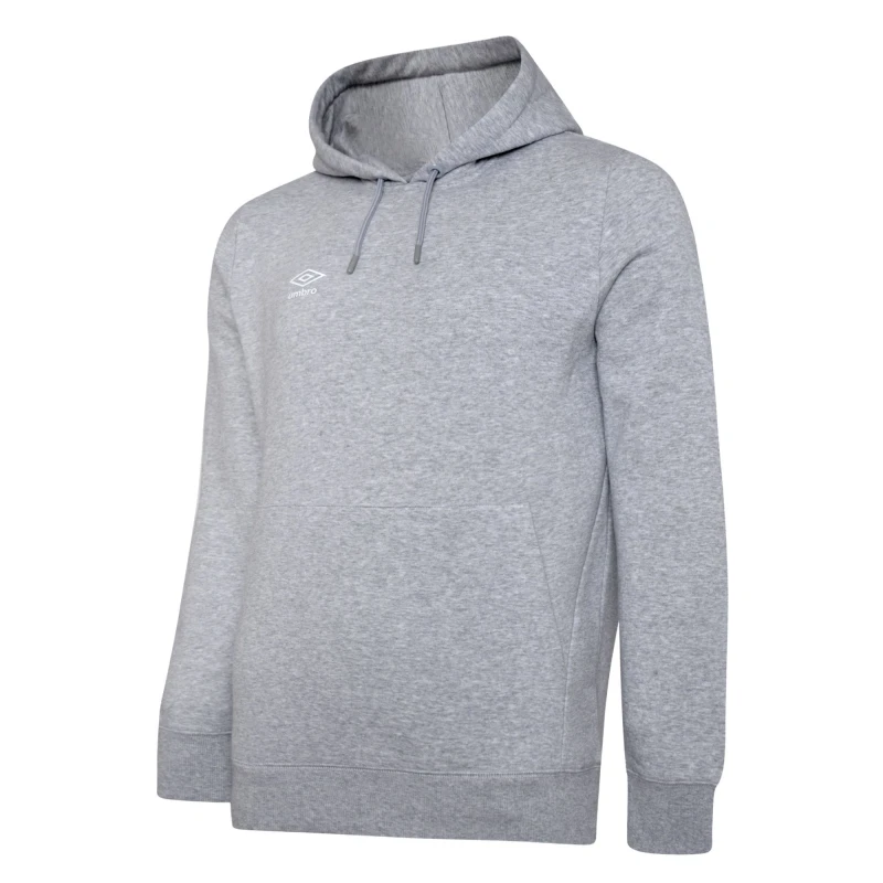 Image of Umbro Club Leisure Drawstring Hoodie in Pale Grey Size: 11-12 Years Pale Grey Unisex 11-12 Years