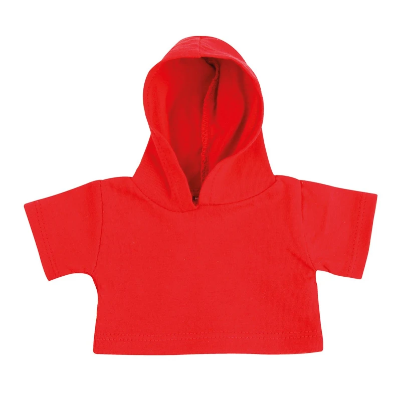 Image of Mumbles Mens Hooded Teddy T-Shirt in Red Size: Medium Red Male M