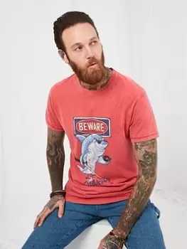 Image of Joe Browns Pool Shark Tee - Red, Size XL, Men