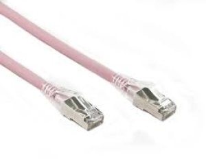 Image of 0.5m FUTP Cat6a Snagless LSZH Pink Cable