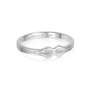 Image of Rings 925 Sterling Silver Engraved Palm Band Ring Sterling Silver