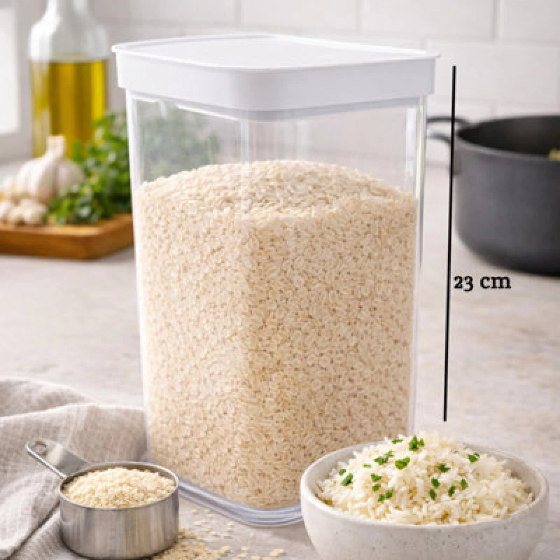 Image of Premier Housewares Practical 1500Ml Storage Container, Versatile House Spice Jars, Durable Food Storage With Lid For Kitchen Clear