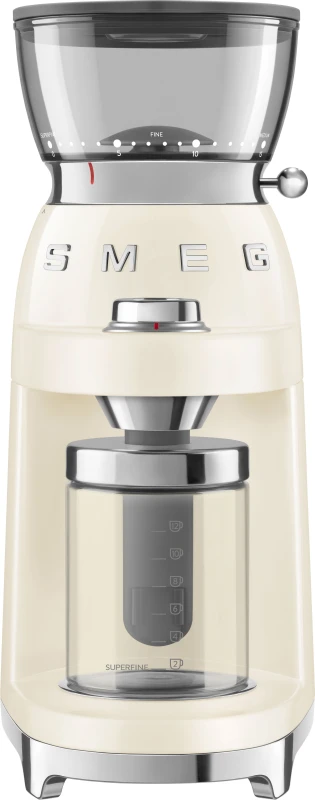 Image of Smeg 50's Style CGF03CRUK Coffee Grinder - Cream
