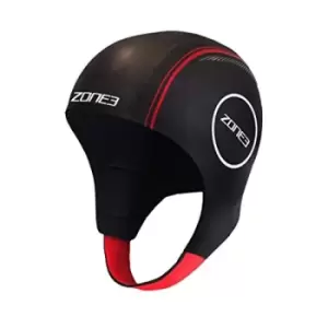 Image of Zone3 Neoprene Swim Cap Black/Red Medium