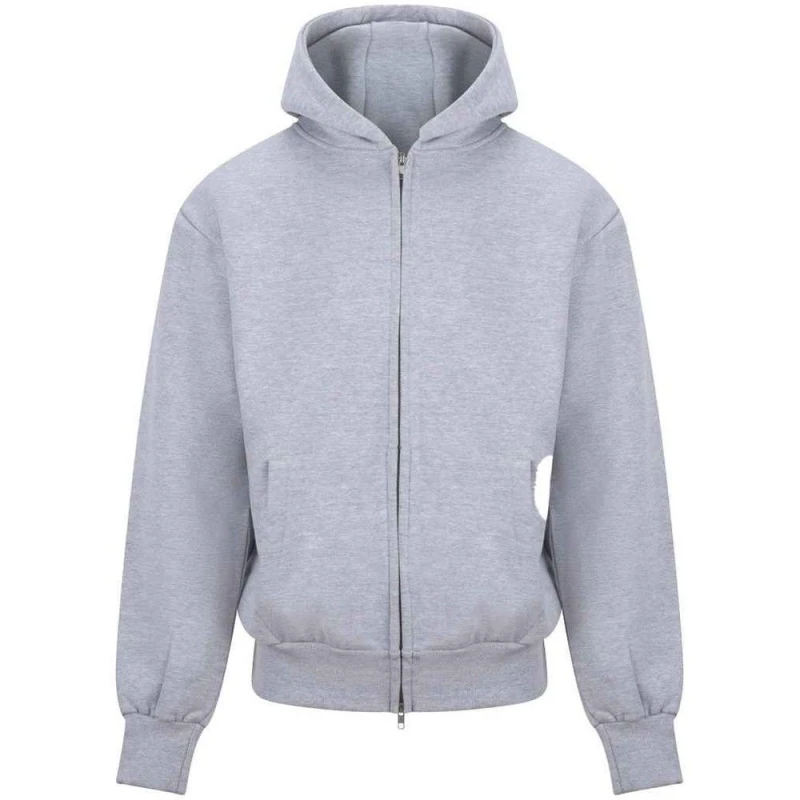 Image of AWDis AWDis Men Signature Heavyweight Full Zip Hoodie in Grey Size: X-Small Grey XS Male 5063652586471