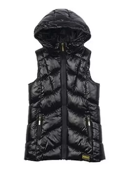 Image of Barbour International Girls Rafaela Gilet - Black, Size 14-15 Years, Women