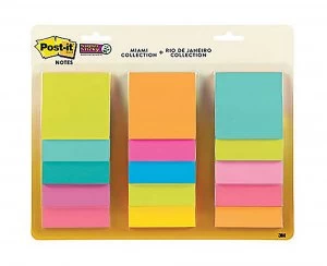 Image of Post it Super Sticky Waterfall Miami and Rio de Janeiro