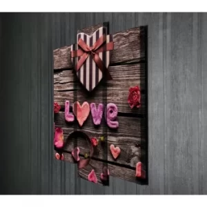 Image of UC001 Multicolor Decorative Canvas Painting (3 Pieces)