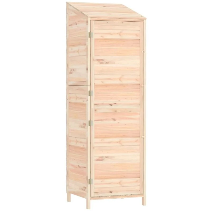 Image of vidaXL Garden Shed 55x52x174.5cm Solid Wood Fir, Brown 152186