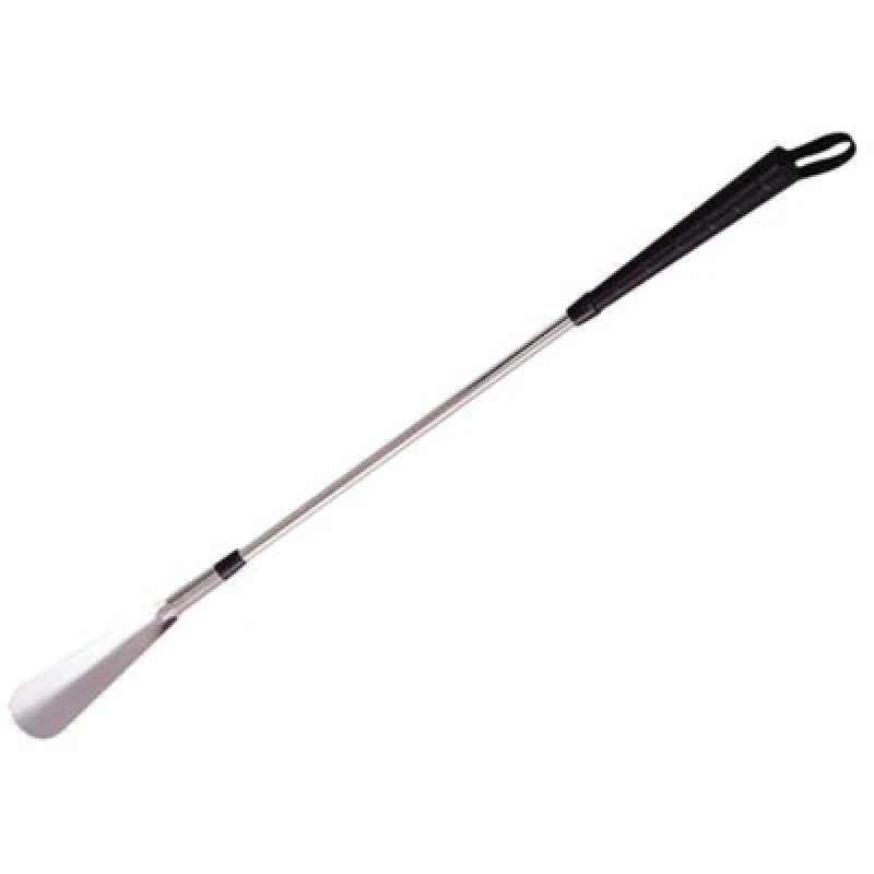 Image of Loops Long Metal Shoe Horn - 61cm Long Shoe Remover Tool - Easy Grip Handheld Aid Multi