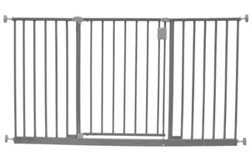 Image of Safetots Extra Wide Hallway Gate, 134Cm - 140Cm, Matt Grey, Pressure Fit Baby Gate For Hallways And Wide Spaces