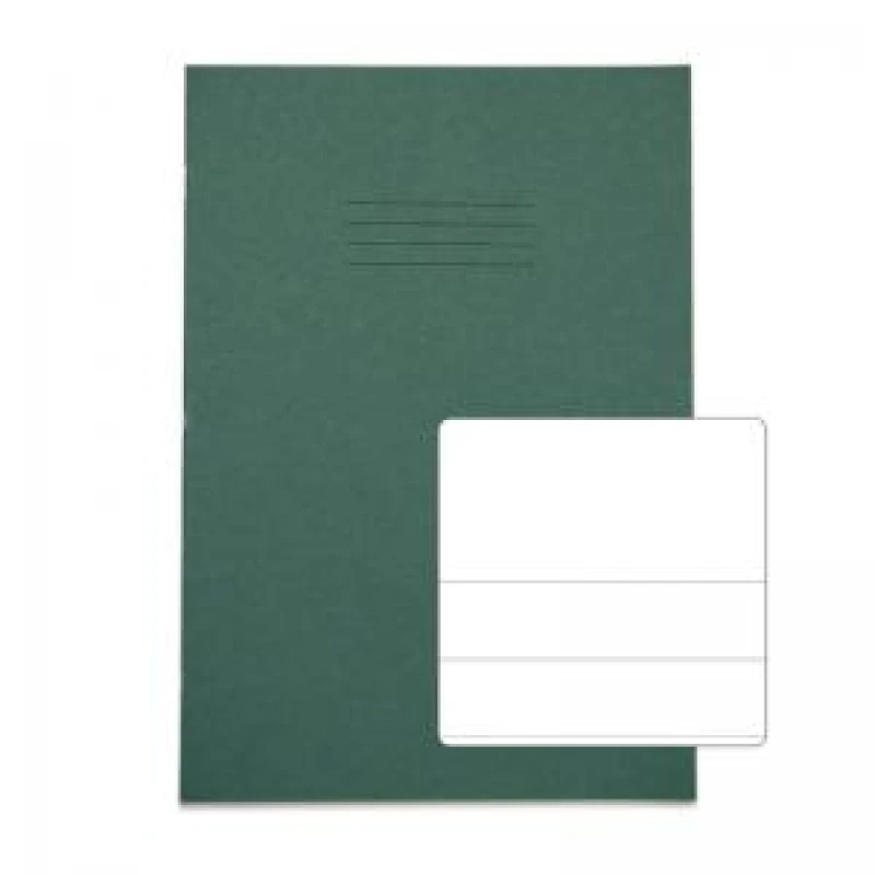 Image of RHINO A4 Exercise Book 32 Page, Dark Green, TB/F20 (Pack of 100)