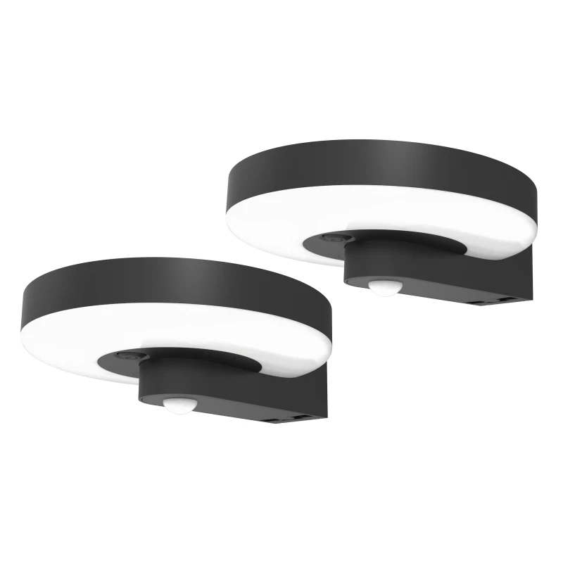 Image of 4lite Arundel Solar IP44 Die-Cast Aluminium LED Outdoor Wall Light wit