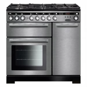 Image of Rangemaster 117210 90cm ENCORE DELUXE Dual Fuel Stainless Steel Chrome