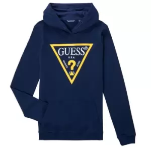 Image of Guess CAMILA boys's Childrens sweatshirt in Blue. Sizes available:8 ans,10 ans,12 ans,14 ans,16 ans