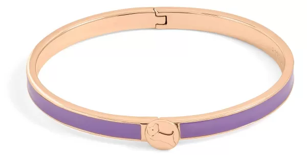 Image of Radley RYJ3270S Rose Gold-Tone Purple Insert Logo Jewellery