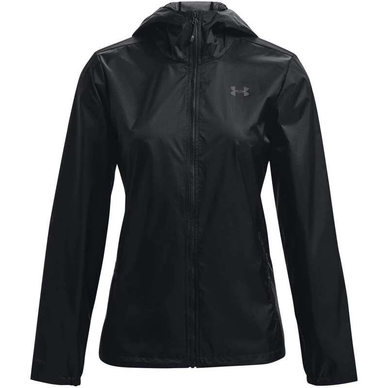 Image of Under Armour Rain Anorak Black female 8 (XS)