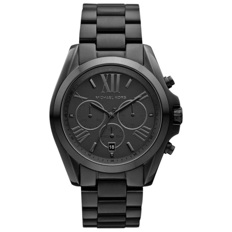 Image of Michael Kors Bradshaw Black Ion Chronograph Ladies Watch MK5550
