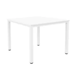 Image of Tc Fraction Infinity 120 x 120 Meeting Table - White with White Legs