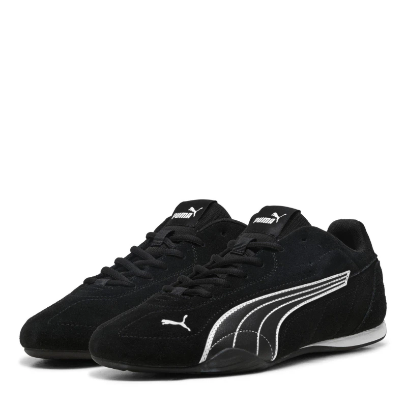 Image of Puma Mens Catch Low-Top Trainers Blk/Wht Suede male 11 (46)