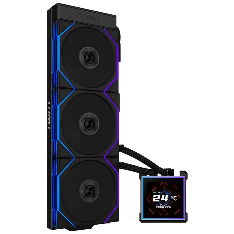 Image of Lian Li HydroShift II LCD-S 360TL Black AIO CPU Cooler - 360mm - G89.GHS2LCDS36TB.00