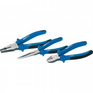 Image of Draper Expert 3 Piece Soft Grip Heavy Duty Plier Set