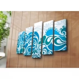 Image of 5PATK-145 Multicolor Decorative Canvas Painting (5 Pieces)