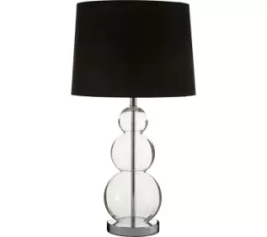 Image of INTERIORS by Premier Luke Fabric Shade Table Lamp - Black