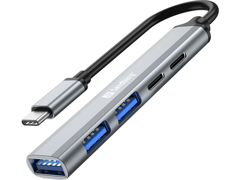 Image of Sandberg USB-C to 3xUSB-A+2xUSB-C SAVER