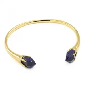 Image of Ladies Lola Rose Gold Plated Blue Sandstone Perla Bangle