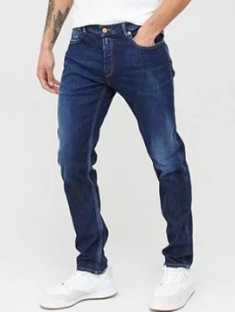 Image of Replay Donny Slim Tapered Fit Midwash Jeans - Mid Blue