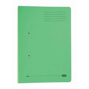 Image of Elba StrongLine Foolscap Spring Pocket File 320gsm 36mm Green Pack of 25